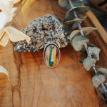 Royston Ribbon Turquoise Ring (Size 9) - Golden Road Crafted