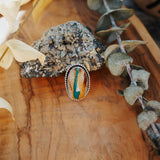 Royston Ribbon Turquoise Ring (Size 9) - Golden Road Crafted