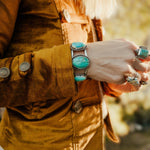 Royston Turquoise Cuff - Golden Road Crafted