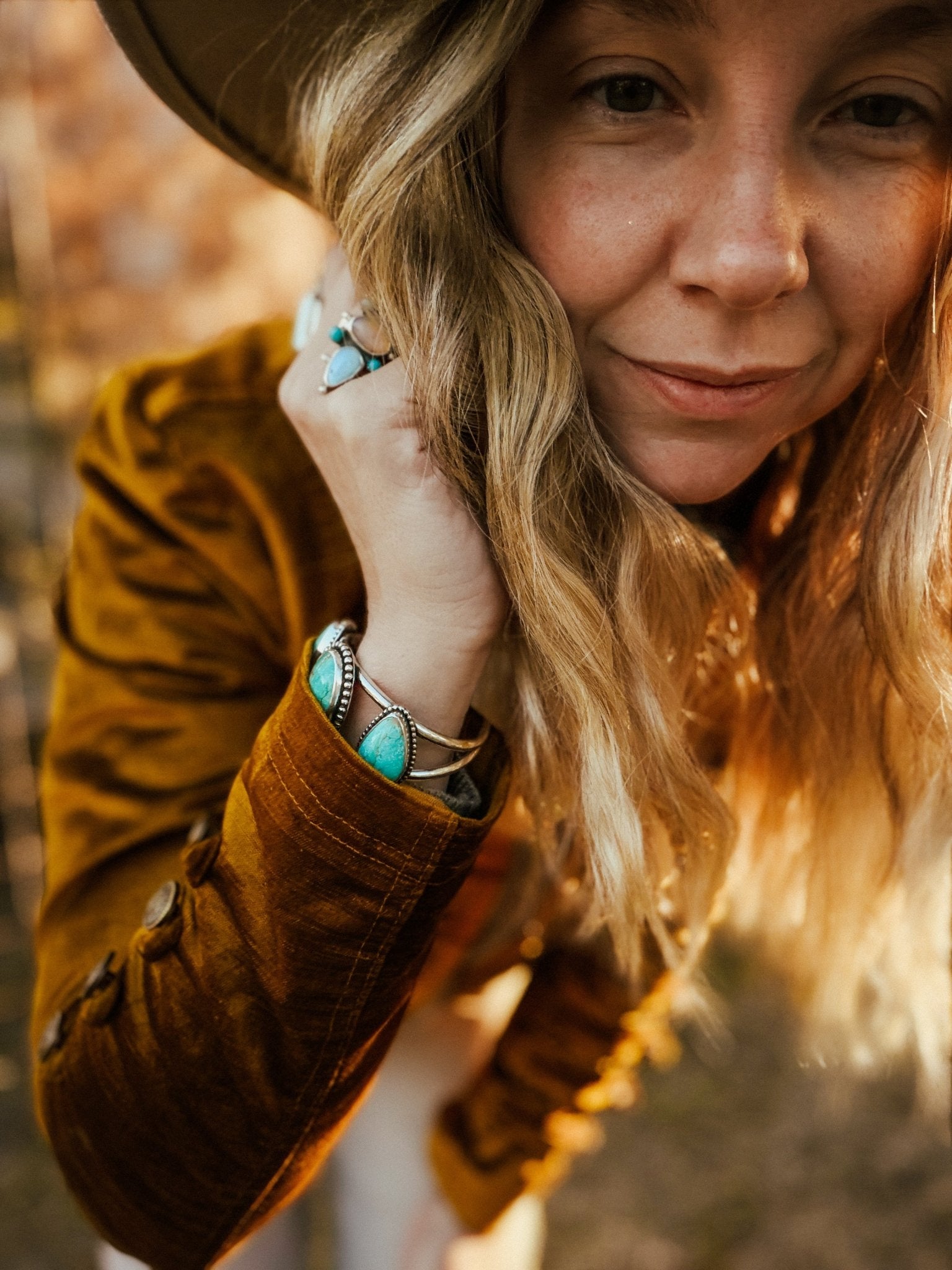 Royston Turquoise Cuff - Golden Road Crafted
