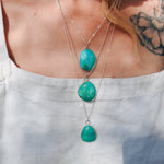 Royston Turquoise Pendant - Golden Road Crafted