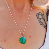 Royston Turquoise Pendant - Golden Road Crafted