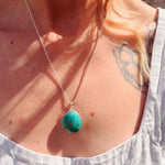 Royston Turquoise Pendant - Golden Road Crafted
