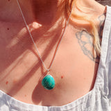 Royston Turquoise Pendant - Golden Road Crafted