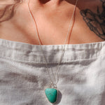 Royston Turquoise Pendant - Golden Road Crafted