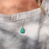 Royston Turquoise Pendant - Golden Road Crafted
