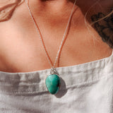 Royston Turquoise Pendant - Golden Road Crafted