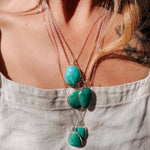 Royston Turquoise Pendant - Golden Road Crafted
