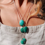 Royston Turquoise Pendant - Golden Road Crafted