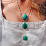 Royston Turquoise Pendant - Golden Road Crafted