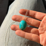 Royston Turquoise Pendant - Golden Road Crafted