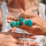 Royston Turquoise Pendant - Golden Road Crafted