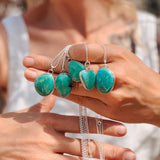 Royston Turquoise Pendant - Golden Road Crafted