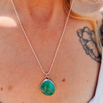Royston Turquoise Pendant - Golden Road Crafted