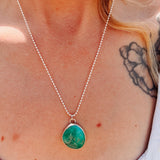 Royston Turquoise Pendant - Golden Road Crafted