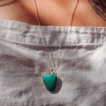 Royston Turquoise Pendant - Golden Road Crafted