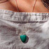 Royston Turquoise Pendant - Golden Road Crafted