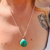 Royston Turquoise Pendant - Golden Road Crafted