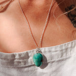 Royston Turquoise Pendant - Golden Road Crafted