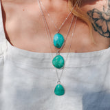 Royston Turquoise Pendant - Golden Road Crafted