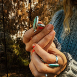 Royston Turquoise Ring (Size 6) - Golden Road Crafted