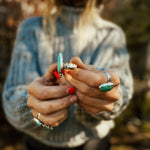 Royston Turquoise Ring (Size 9.5) - Golden Road Crafted