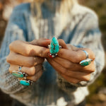 Royston Turquoise Ring (Size 9.5) - Golden Road Crafted