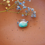 Royston Turquoise Ring with Lone Mtn Turquoise (Size 6.25) - Golden Road Crafted