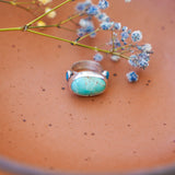 Royston Turquoise Ring with Lone Mtn Turquoise (Size 6.25) - Golden Road Crafted