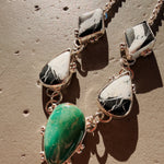 Royston Turquoise & White Buffalo Necklace - Golden Road Crafted