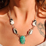 Royston Turquoise & White Buffalo Necklace - Golden Road Crafted