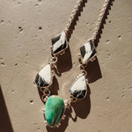 Royston Turquoise & White Buffalo Necklace - Golden Road Crafted