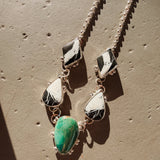 Royston Turquoise & White Buffalo Necklace - Golden Road Crafted
