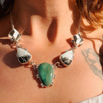Royston Turquoise & White Buffalo Necklace - Golden Road Crafted