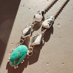 Royston Turquoise & White Buffalo Necklace - Golden Road Crafted