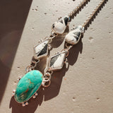 Royston Turquoise & White Buffalo Necklace - Golden Road Crafted