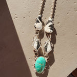 Royston Turquoise & White Buffalo Necklace - Golden Road Crafted