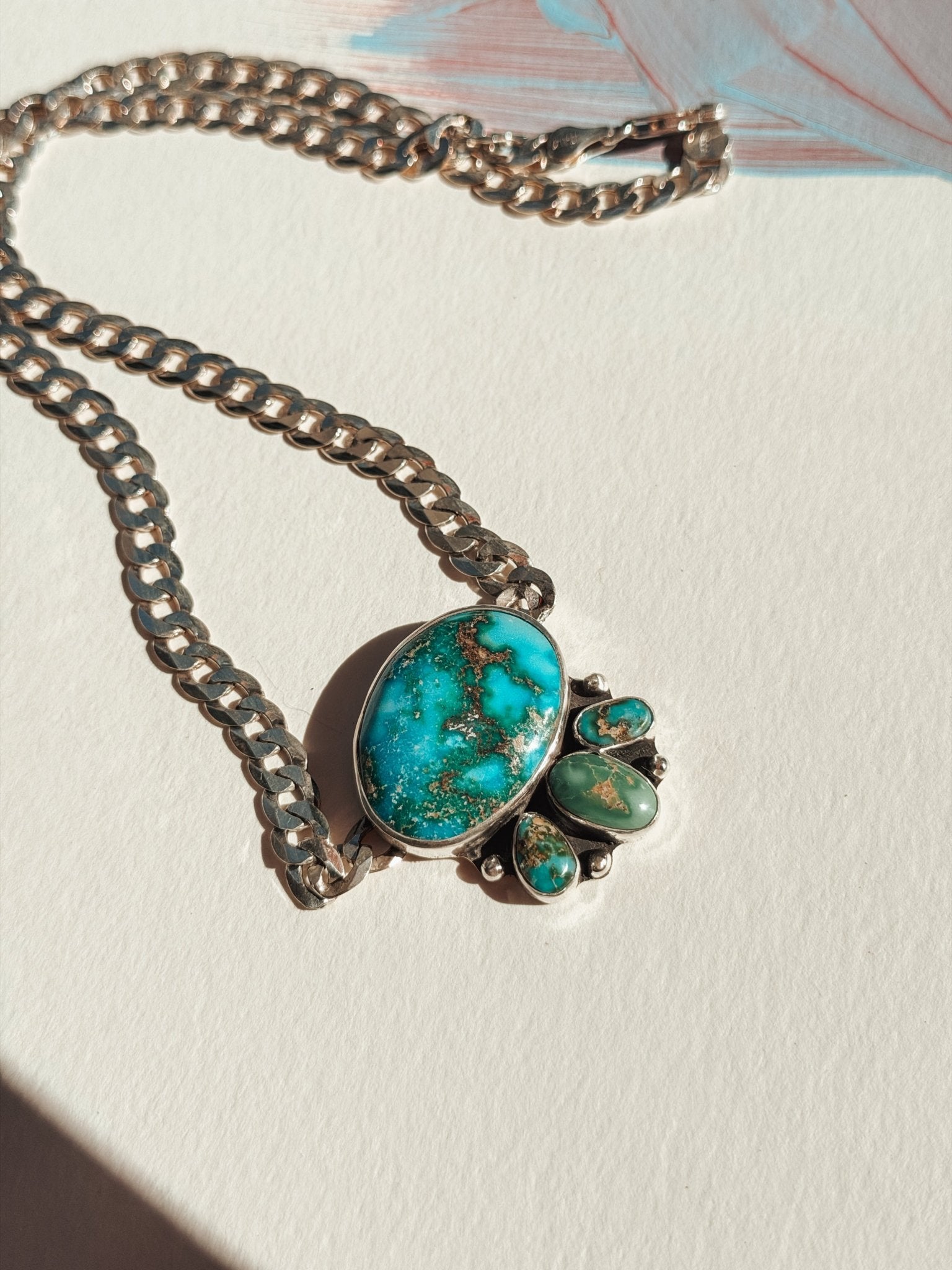 Saturday Stoke Necklace in Sonoran Mtn w/ curb chain - Golden Road Crafted