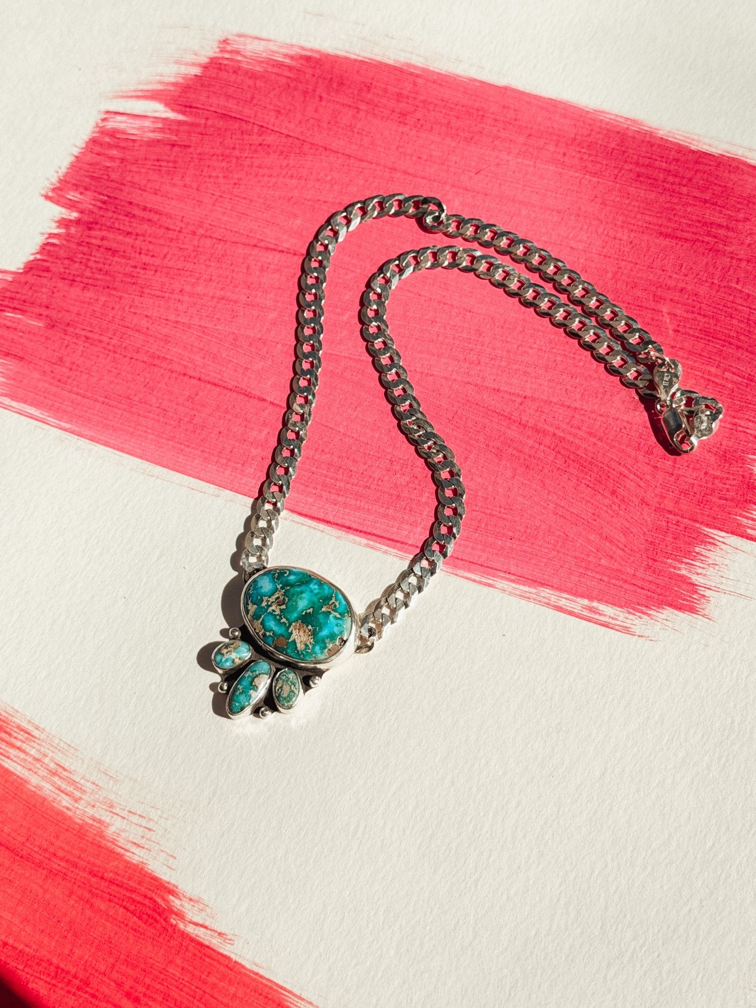 Saturday Stoke Necklace in Sonoran Mtn w/ curb chain - Golden Road Crafted