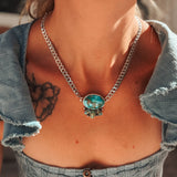 Saturday Stoke Necklace in Sonoran Mtn w/ curb chain - Golden Road Crafted