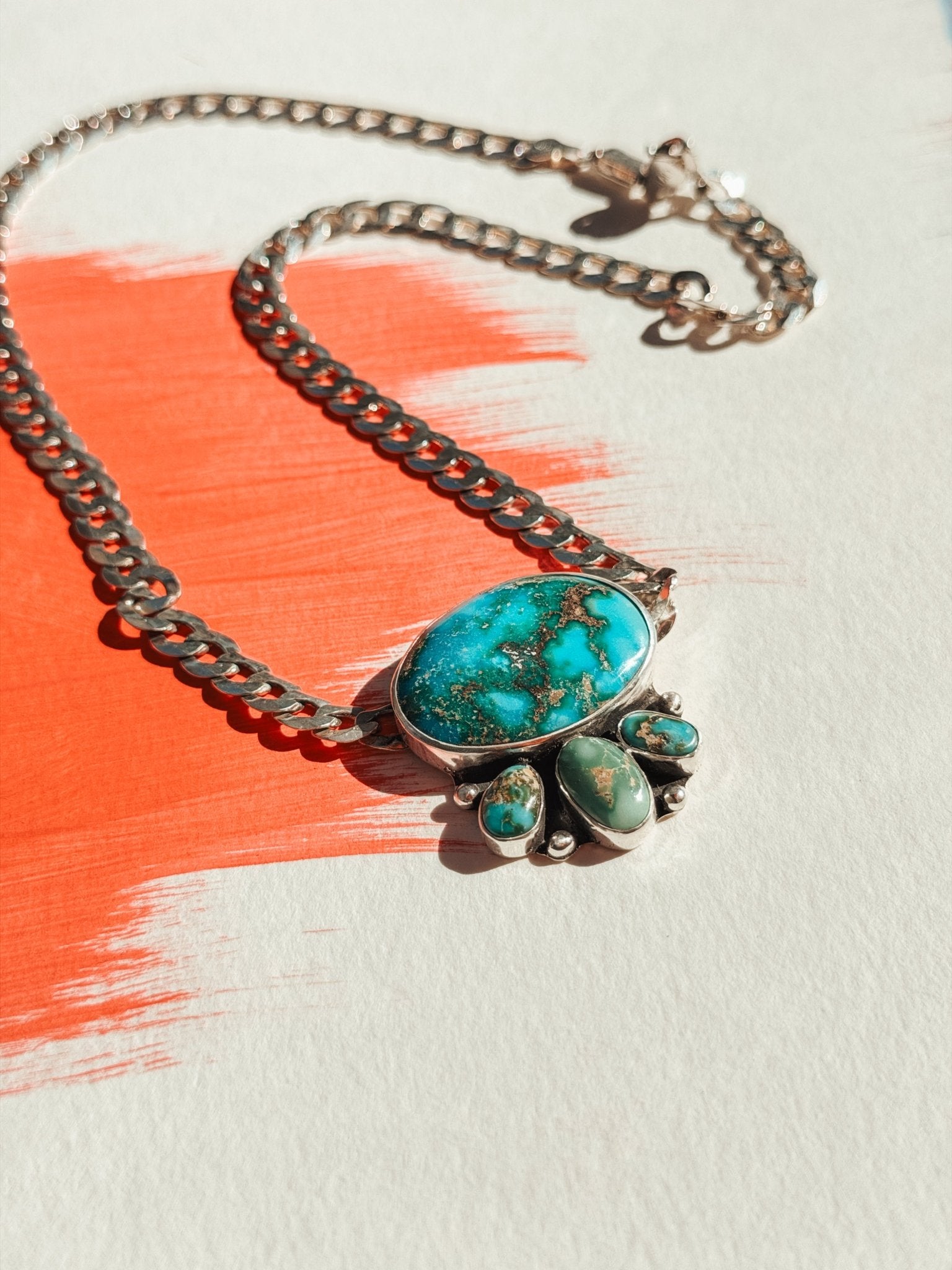 Saturday Stoke Necklace in Sonoran Mtn w/ curb chain - Golden Road Crafted