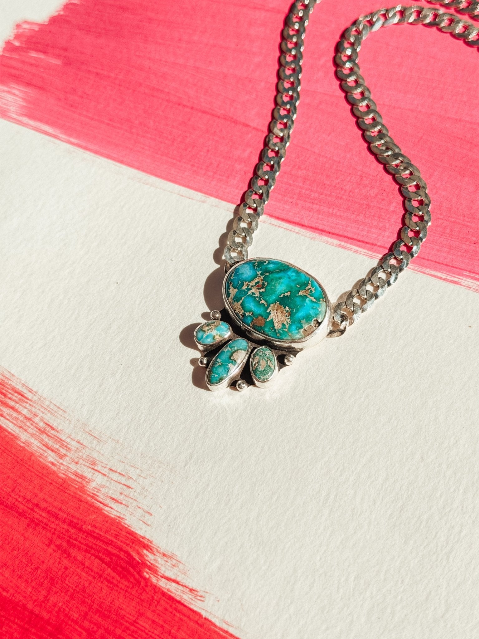Saturday Stoke Necklace in Sonoran Mtn w/ curb chain - Golden Road Crafted