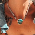 Saturday Stoke Necklace in Sonoran Mtn w/ curb chain - Golden Road Crafted