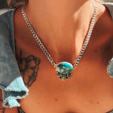 Saturday Stoke Necklace in Sonoran Mtn w/ curb chain - Golden Road Crafted