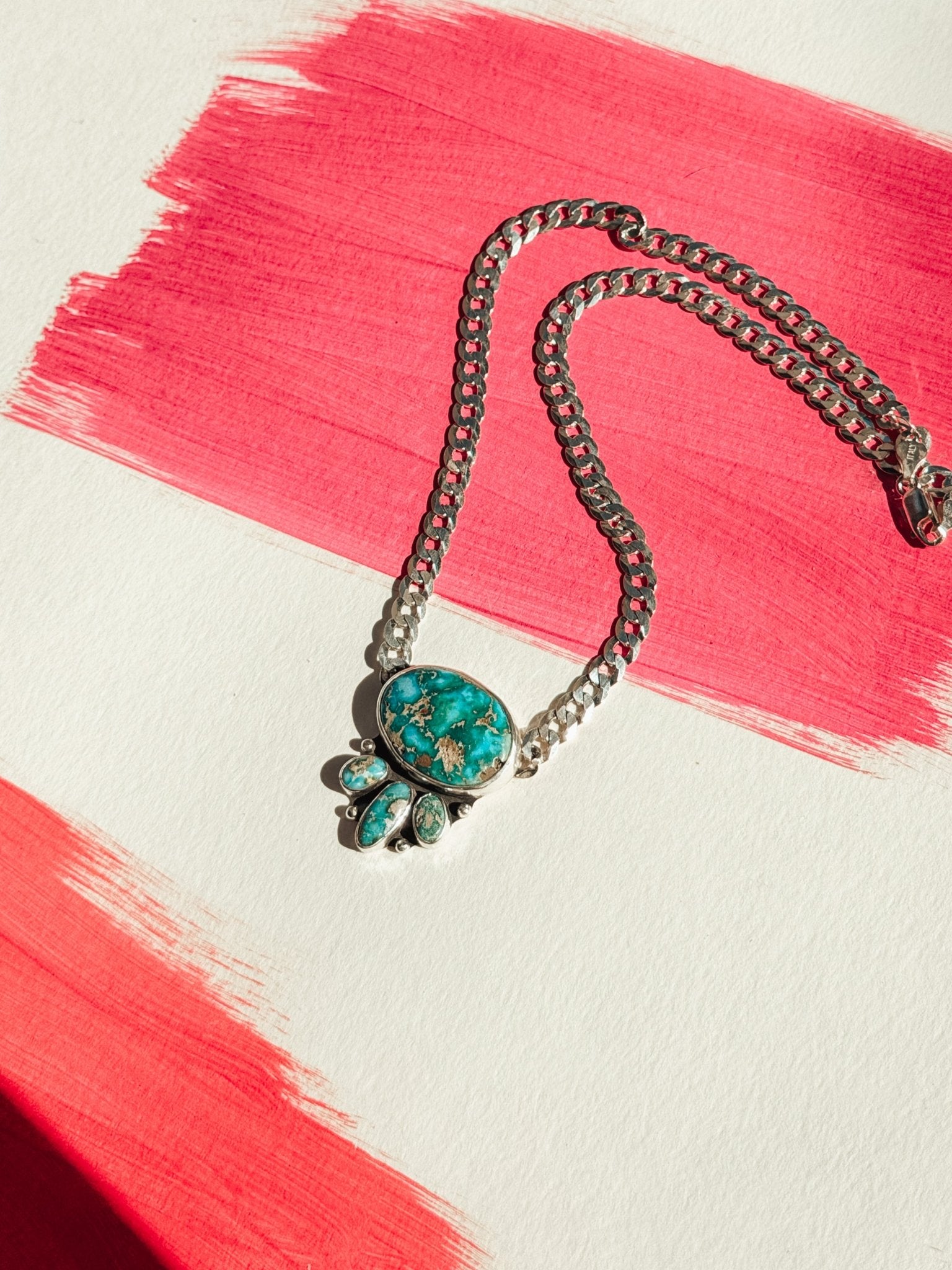 Saturday Stoke Necklace in Sonoran Mtn w/ curb chain - Golden Road Crafted