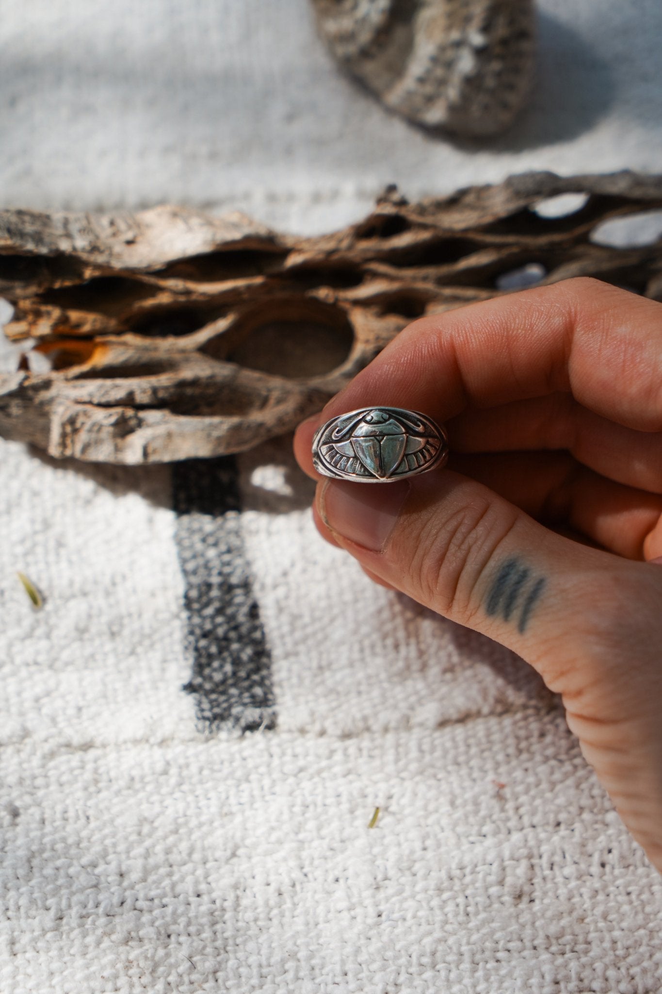 Scarab Ring - Golden Road Crafted