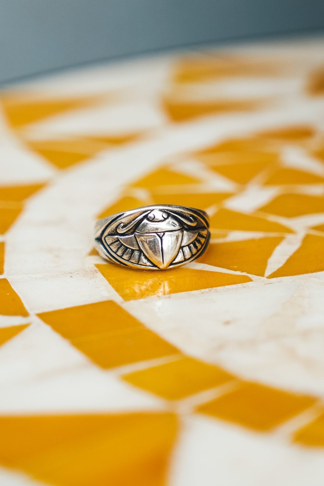 Scarab Ring - Golden Road Crafted
