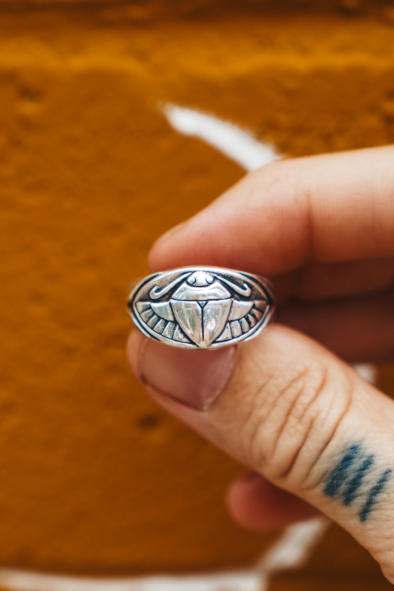 Scarab Ring - Golden Road Crafted
