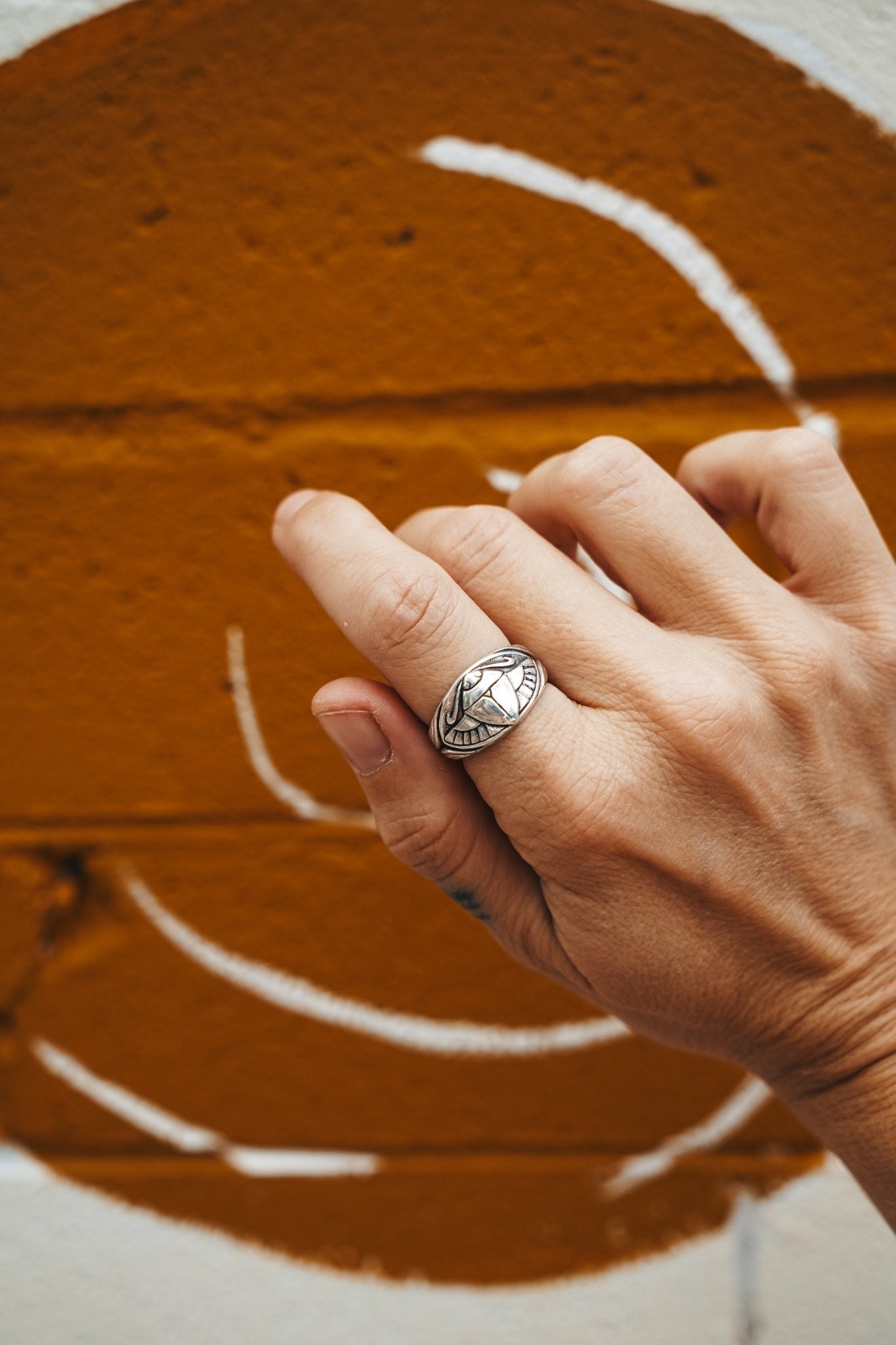 Scarab Ring - Golden Road Crafted