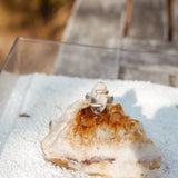 Scenic Agate Ring with Gold - Fill Prongs (Size 7) - Golden Road Crafted